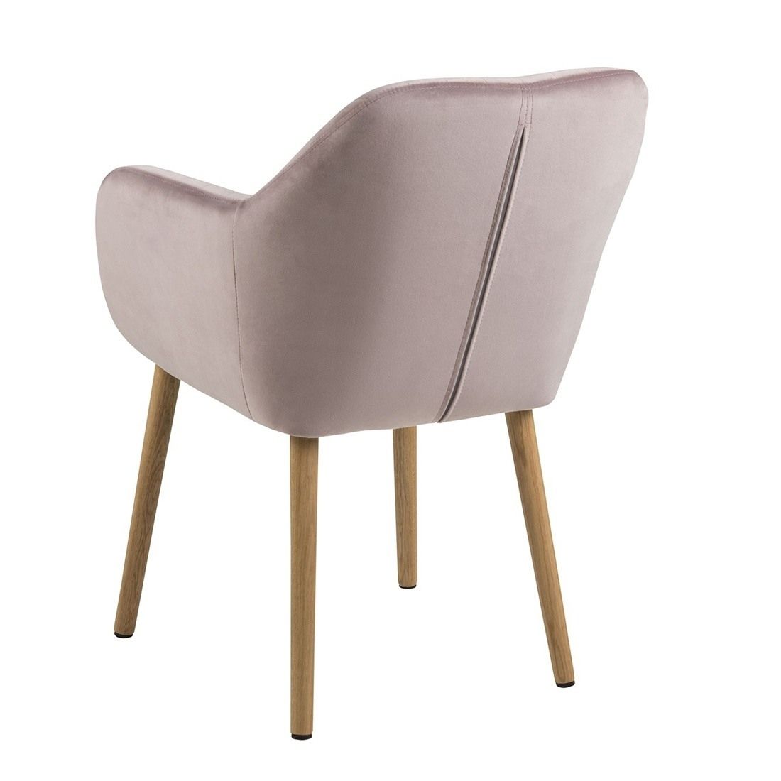 AC Design Emilia Armlehnstuhl 57x61x83cm Dusty Rose/Eiche
