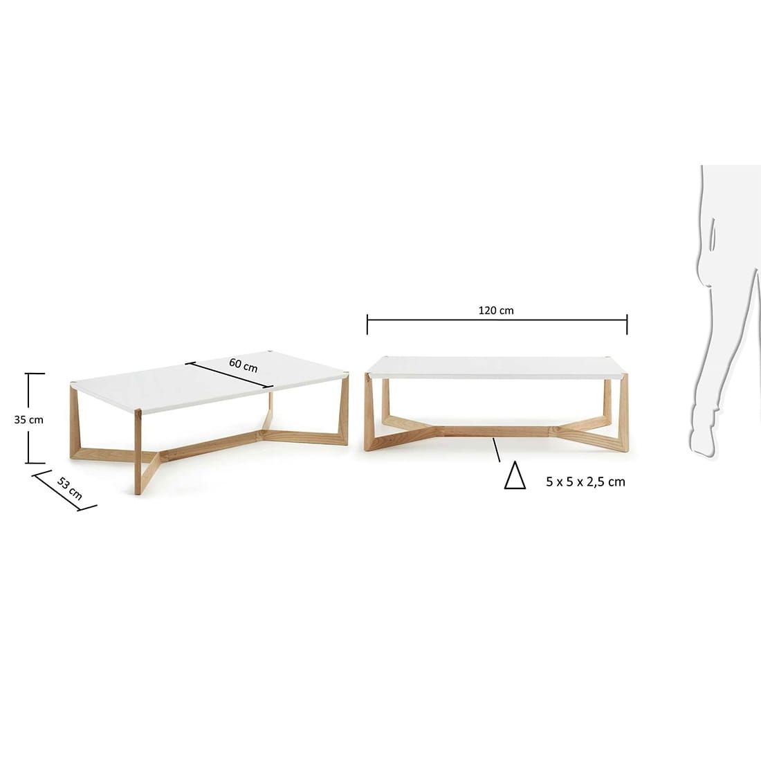 La Forma Quatro Couchtisch 120x60cm