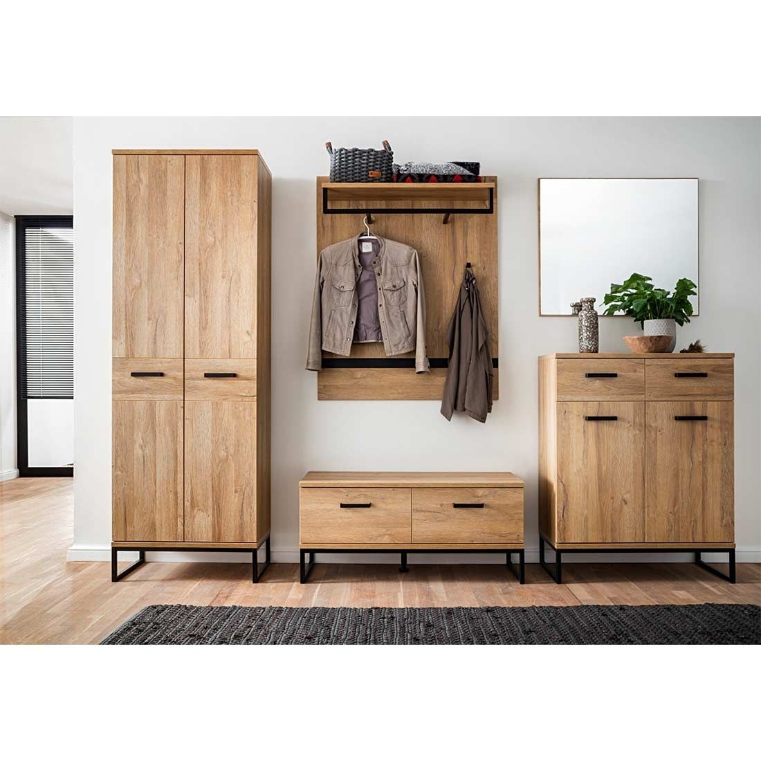 MCA Toledo Spiegel 81x2x70cm Grandson Oak/Schwarz