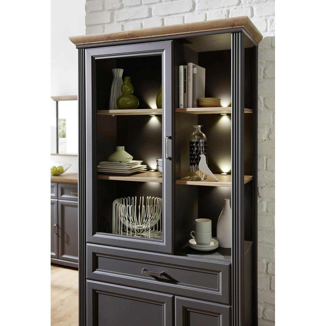 Innostyle Jasmin Vitrine mit Beleuchtung 93x42x204cm