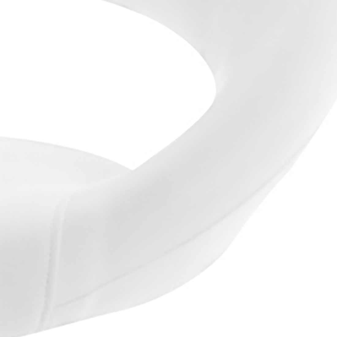 AC Design Plump Bürostuhl 60x53x89cm Lederlook Weiß/Chrom