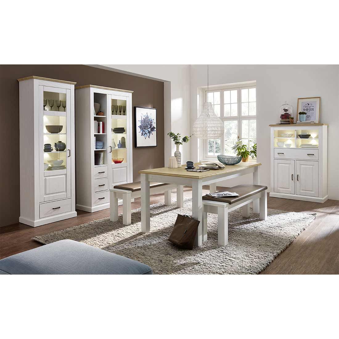 Wohnconcept Lima Vitrine mit Beleuchtung 69x42x204cm