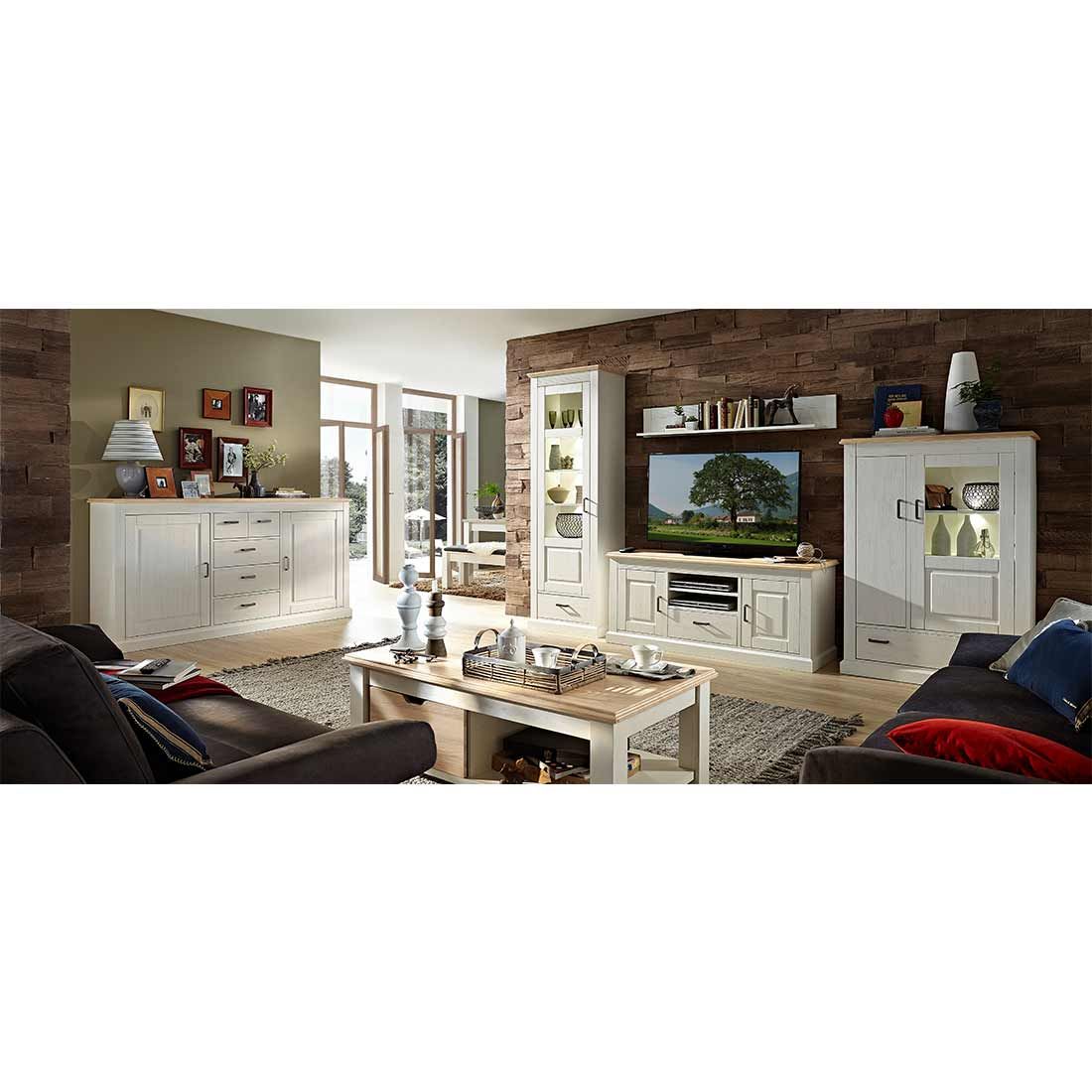 Wohnconcept Lima Vitrine mit Beleuchtung 69x42x204cm