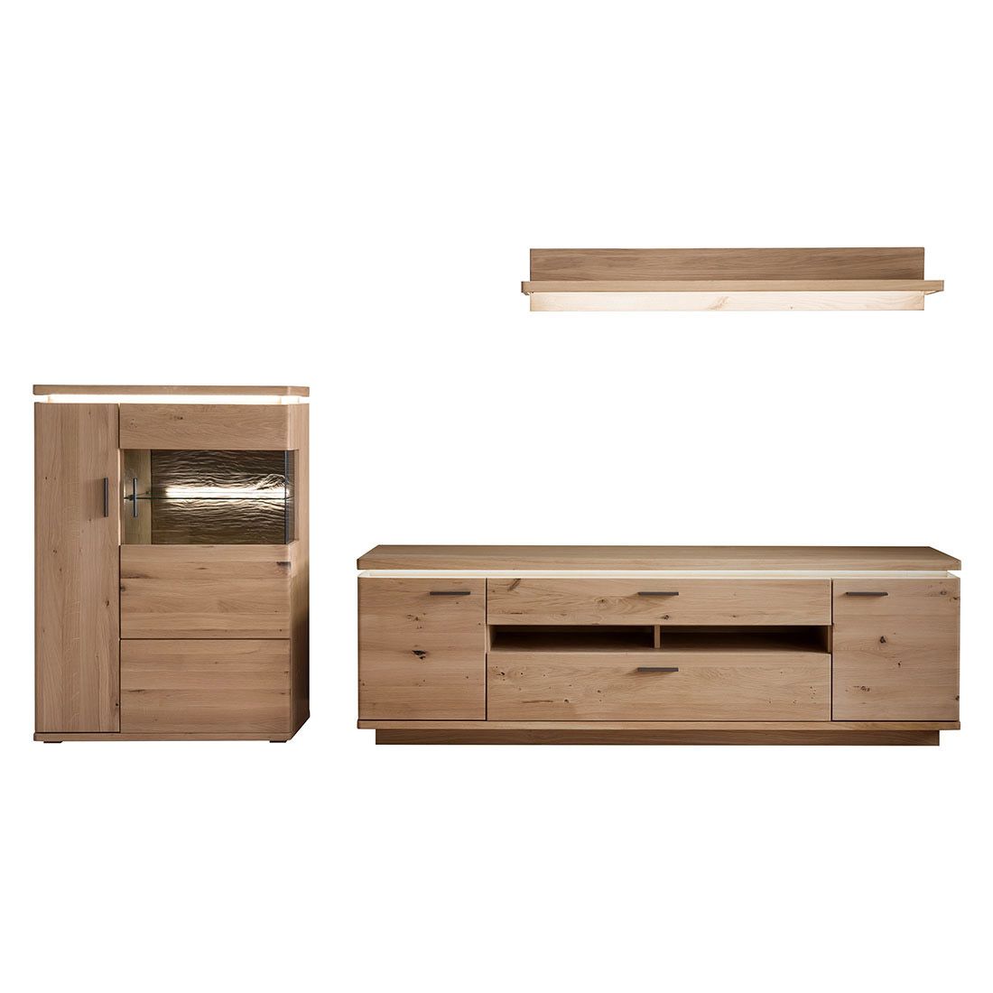 MCA Barcelona Wohnzimmer-Set mit Beleuchtung 3-tlg.