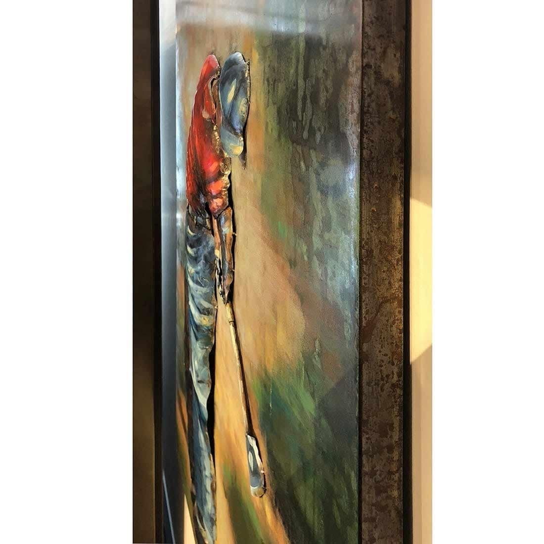 La Casa 3D-Metallbild Golfer Shirt rot 80x120cm