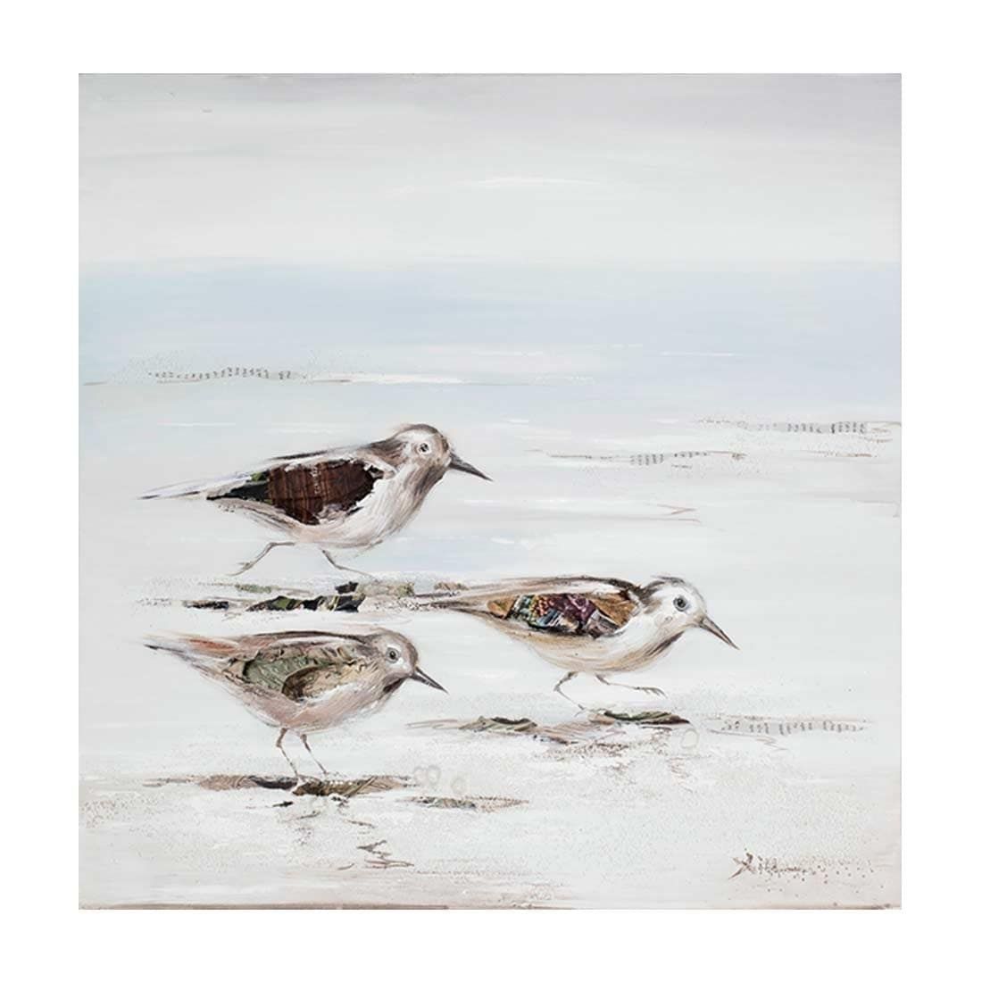 La Casa Ölbild 3 Möwen im Wasser 60x60cm