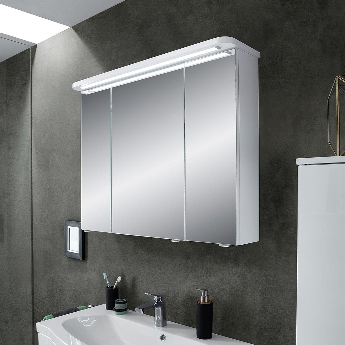 Pelipal Fokus 4005 Spiegelschrank mit LED-Beleuchtung 90x17x72,2cm