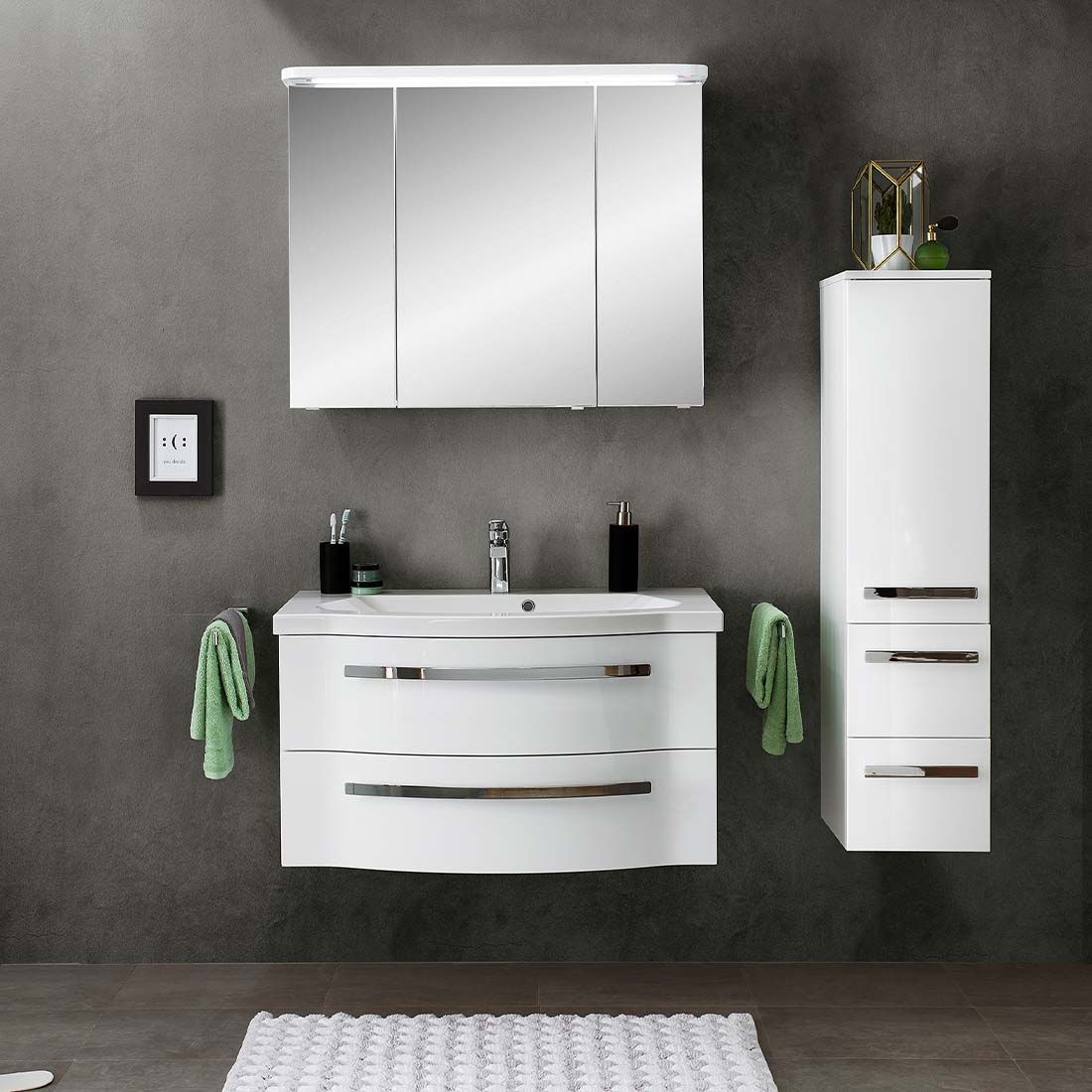 Pelipal Fokus 4005 Spiegelschrank mit LED-Beleuchtung 90x17x72,2cm