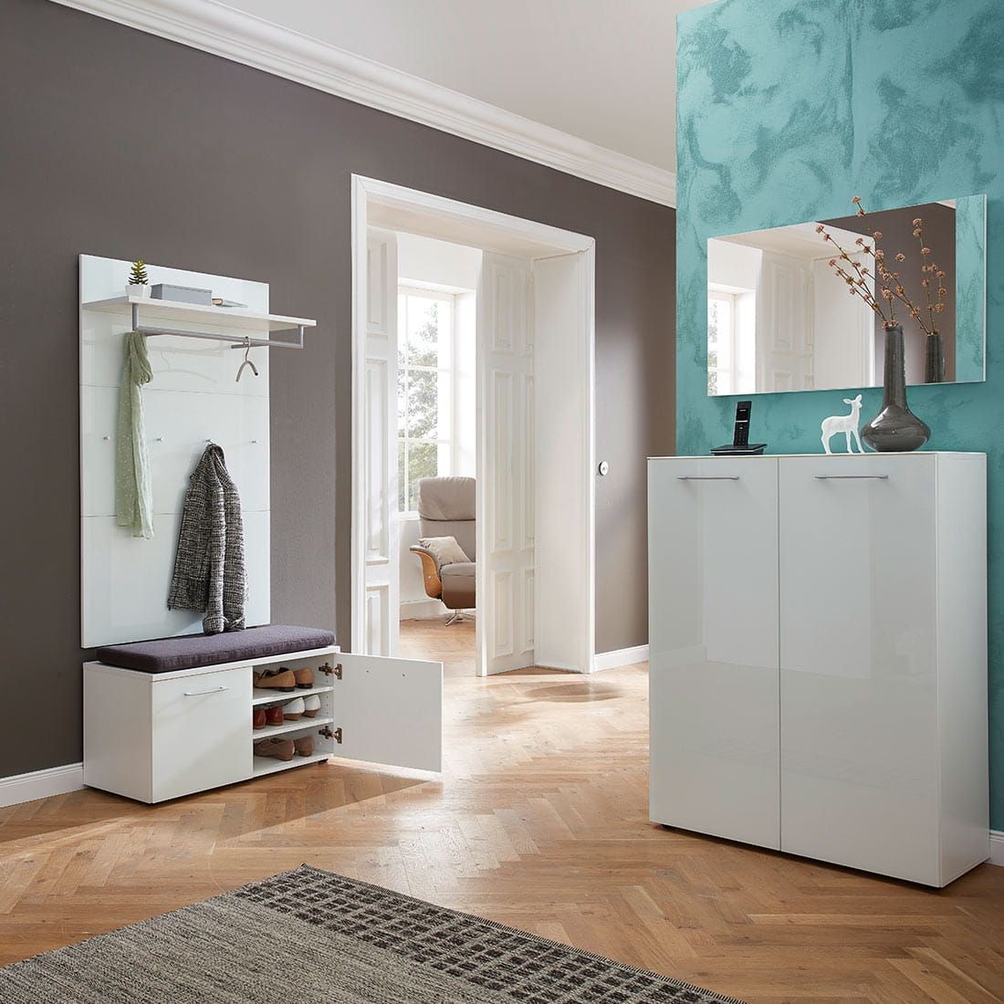 Germania Scalea Garderobenbank 97x40x47cm