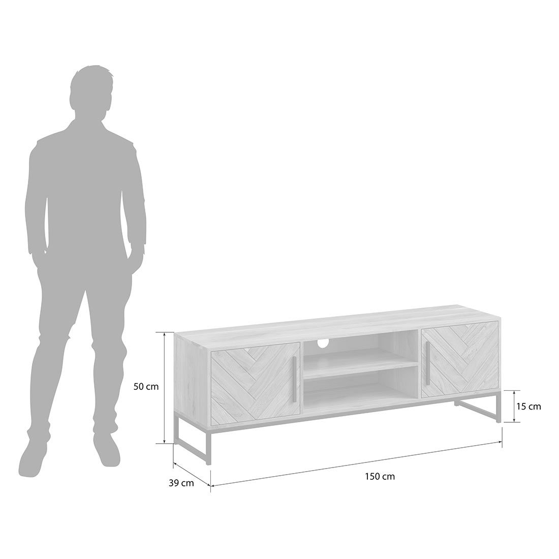 HOMELIV. Module Lowboard 150x39x50cm