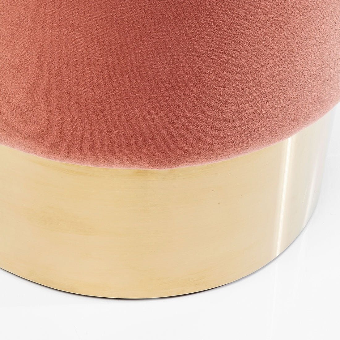 KARE Cherry Rose Brass Hocker Ø35cm