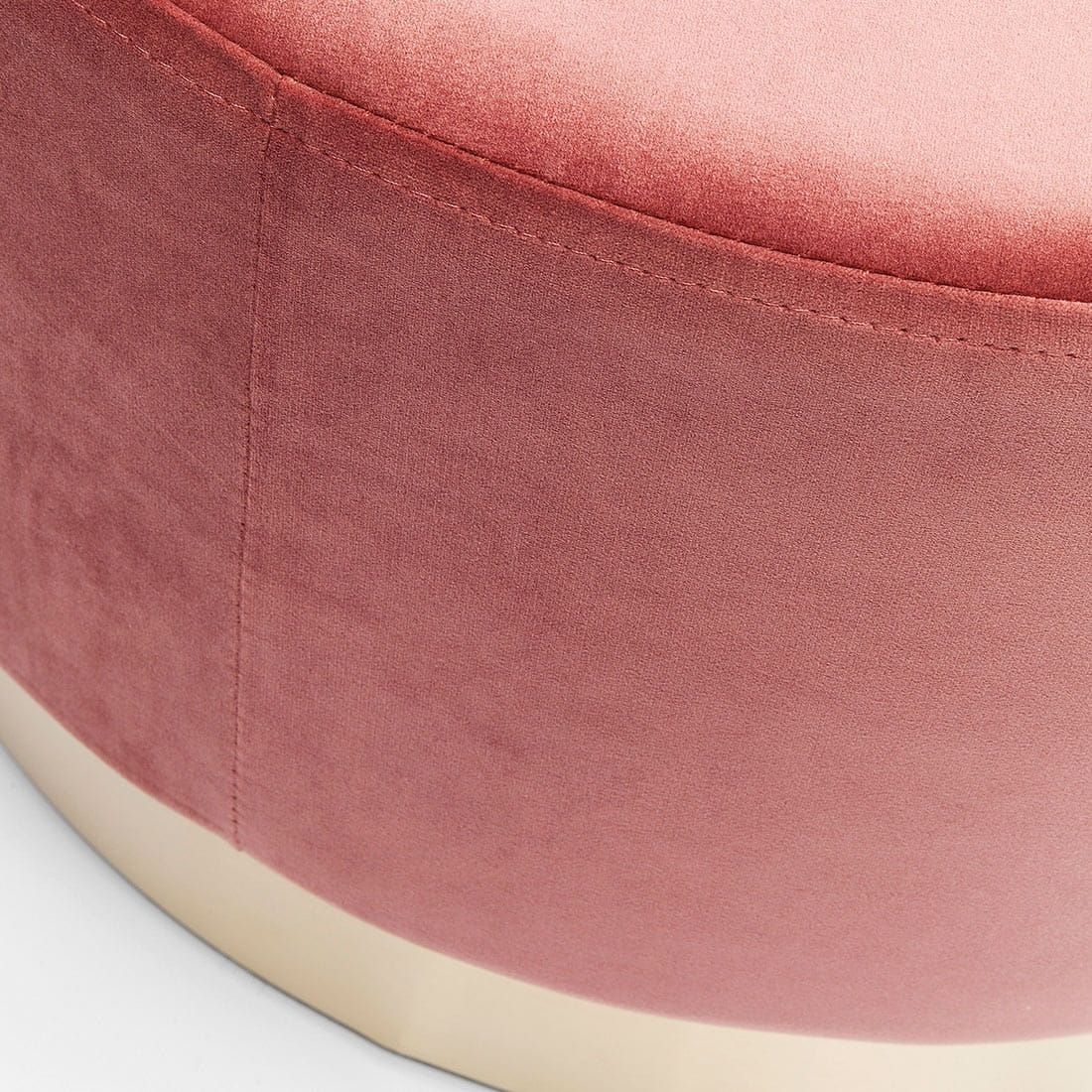 KARE Cherry Rose Brass Hocker Ø55cm