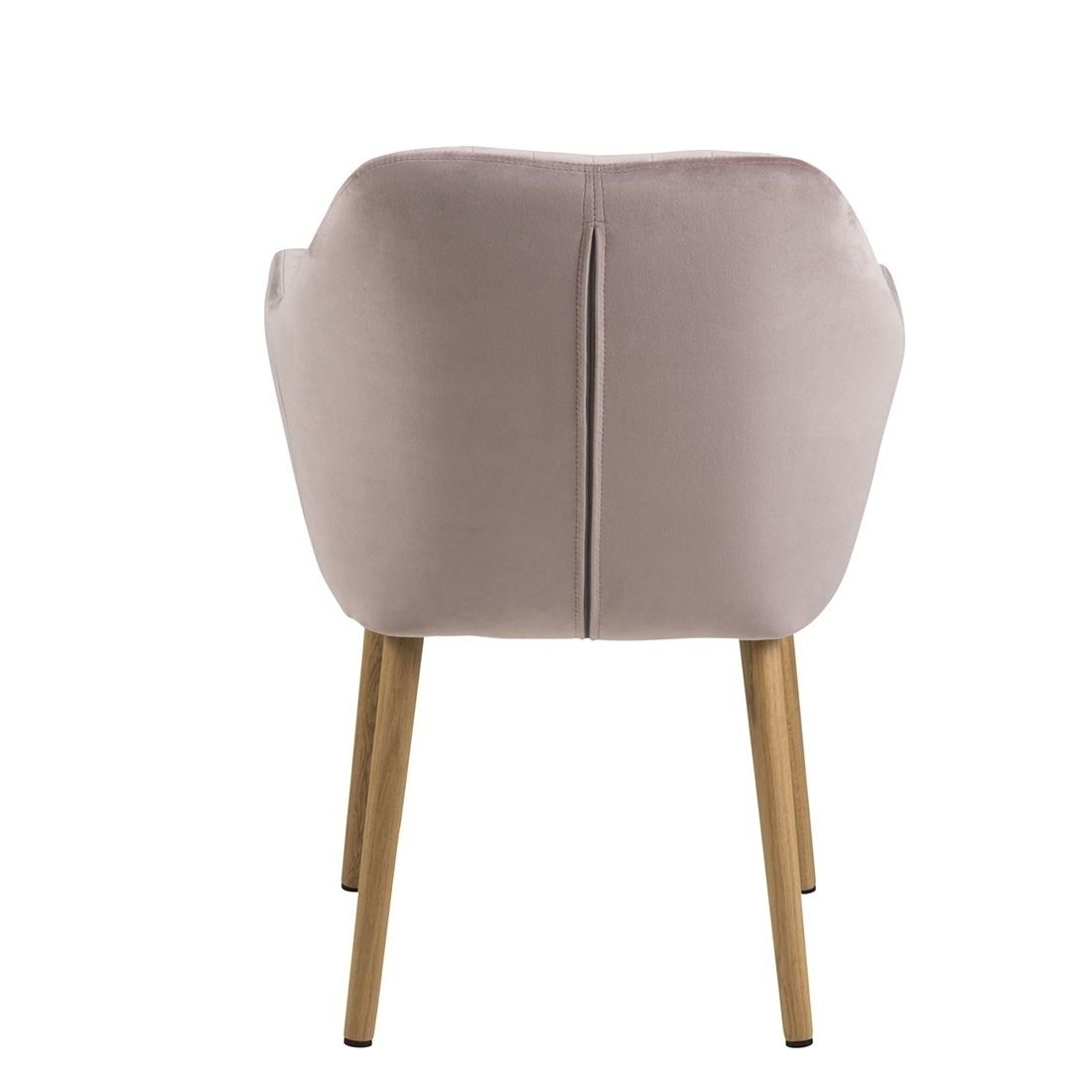 AC Design Emilia Armlehnstuhl 57x61x83cm Dusty Rose/Eiche