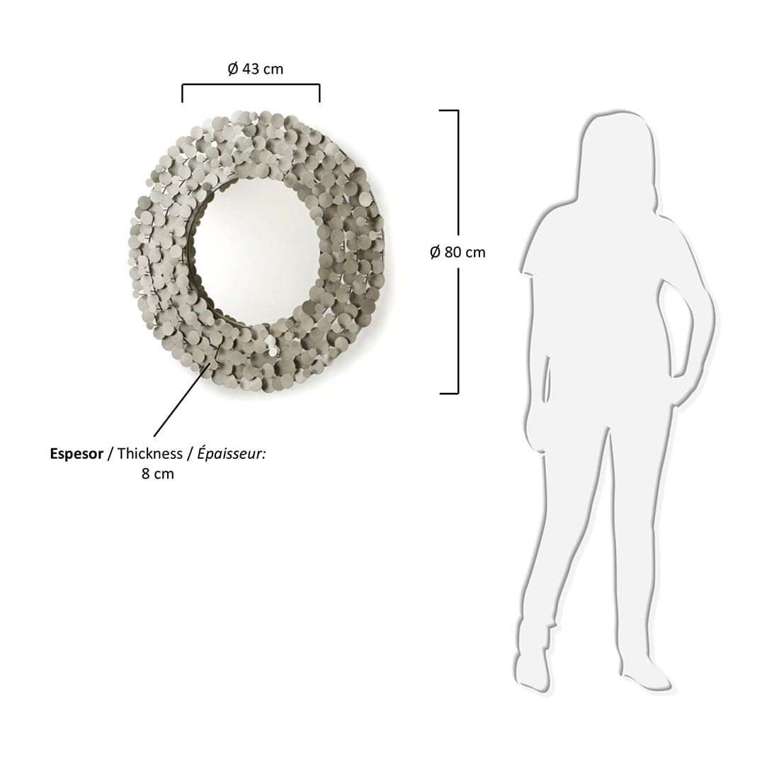 La Forma Wenda Spiegel Ø80cm