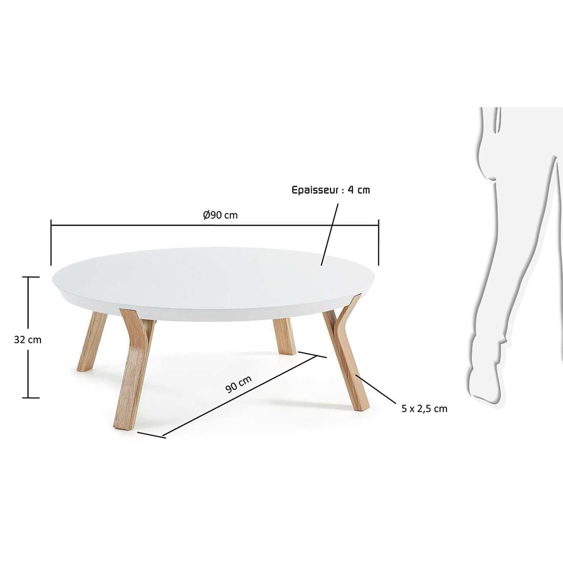 La Forma Dilos Couchtisch Ø90x32cm