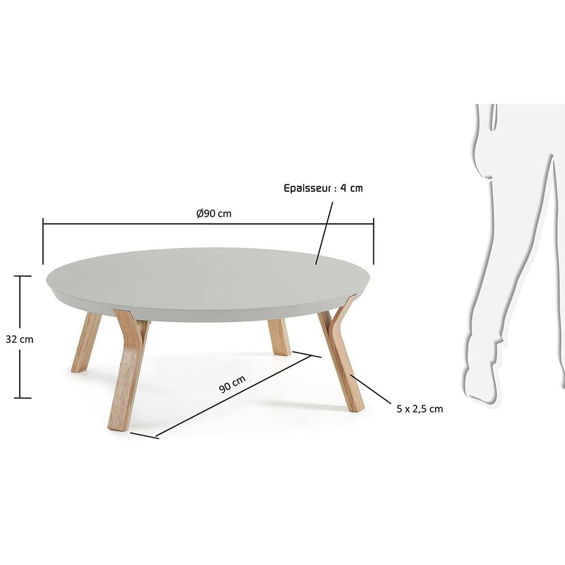 La Forma Dilos Couchtisch Ø90x32cm