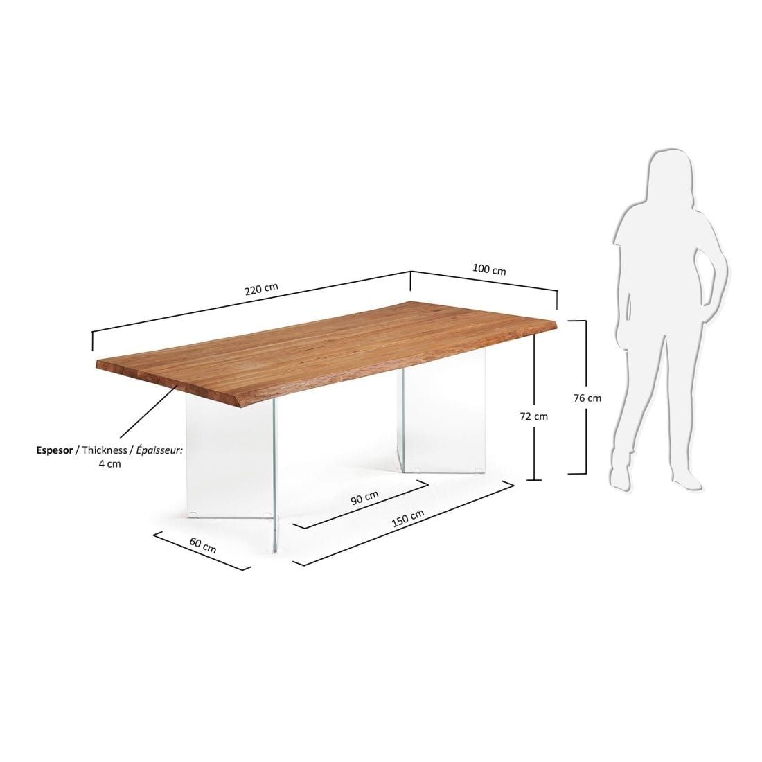 La Forma Lotty Esstisch 220x100cm