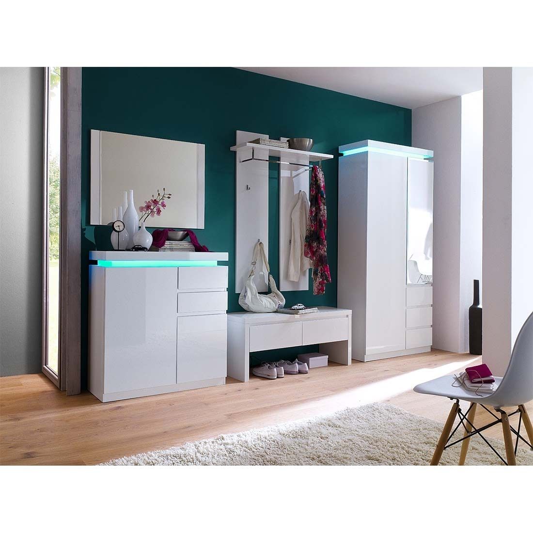 MCA Ocean Spiegel 90x2x68cm Hochglanz weiß