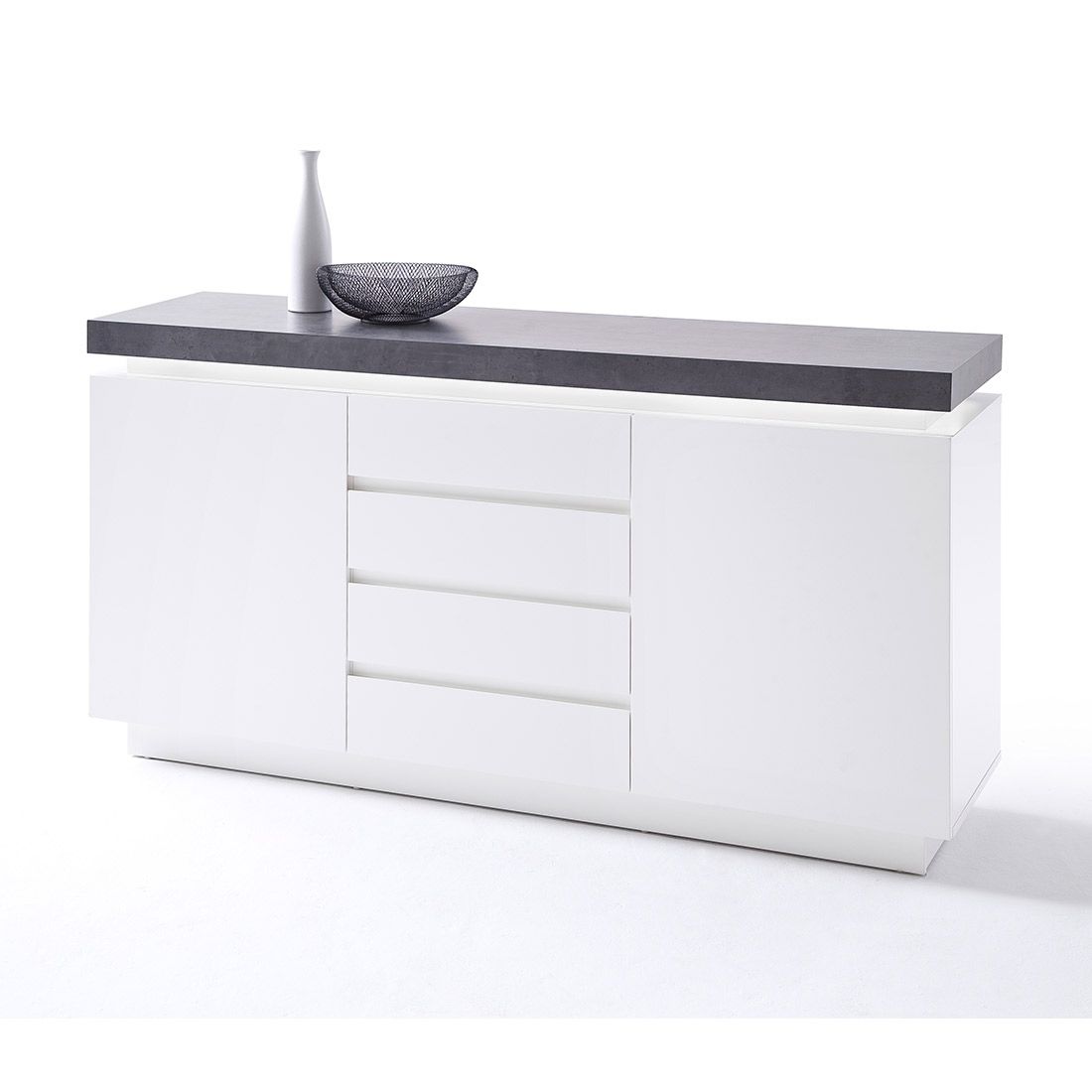 MCA Atlanta Sideboard mit Beleuchtung 150x40x80cm