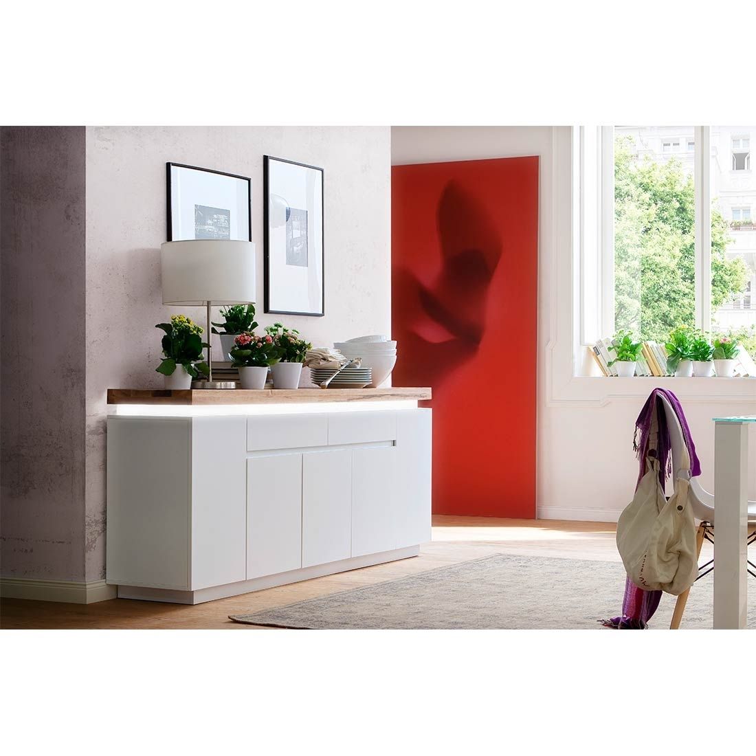 MCA Romina Sideboard mit Beleuchtung 200x40x81cm