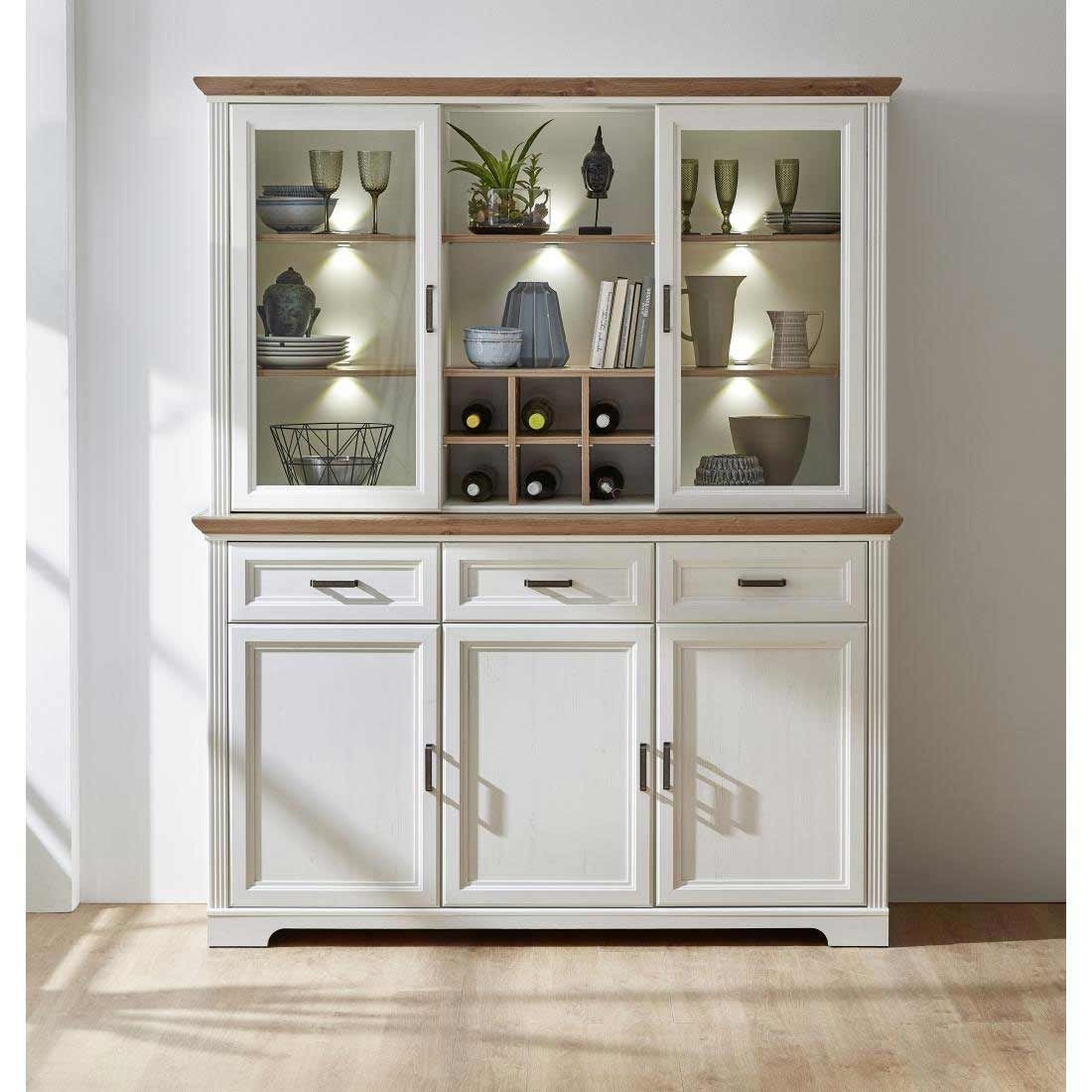 Innostyle Jasmin Buffet Pinie Hell/Artisan mit Eiche 2-tlg. Beleuchtung