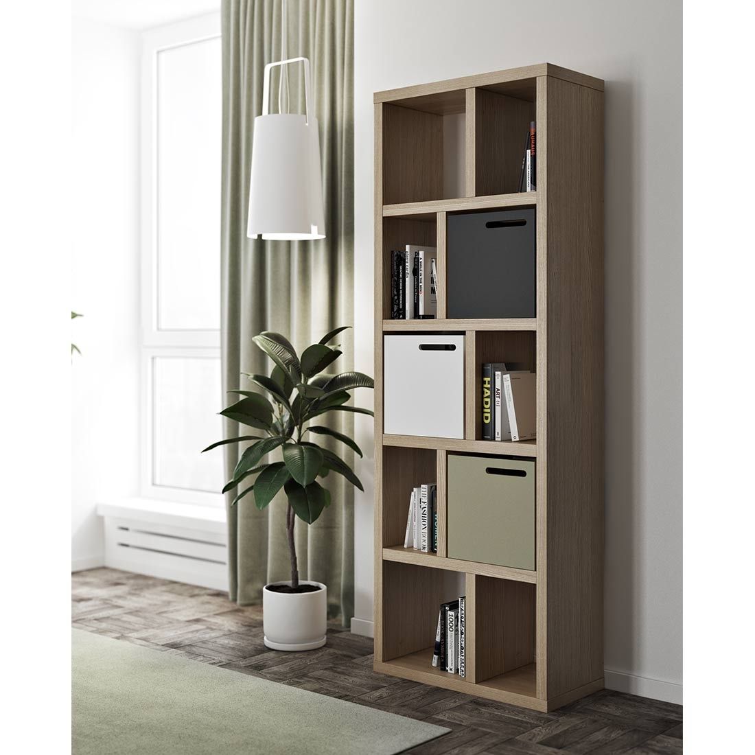 TEMAHOME Berlin Regal 70x34x198cm Eiche