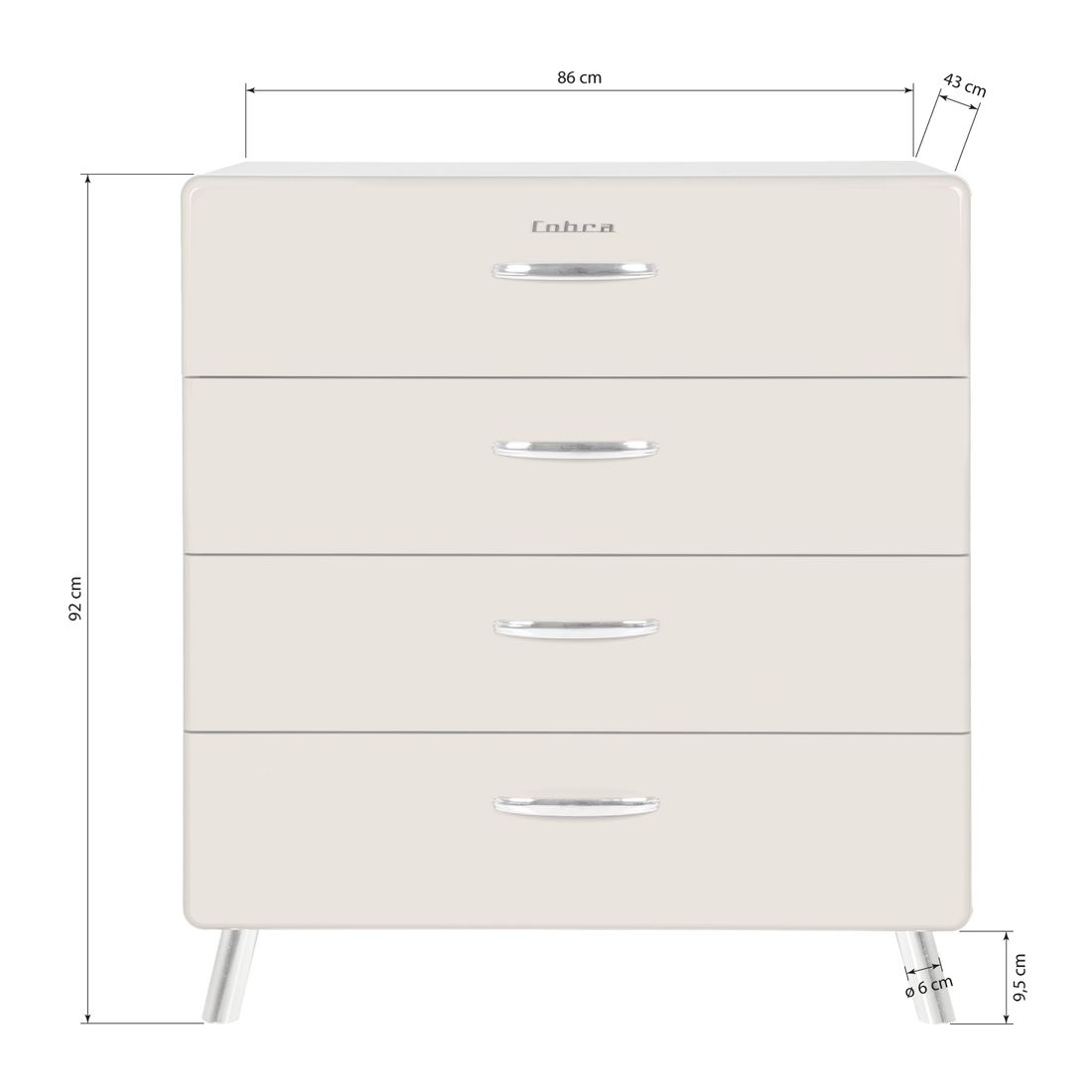 Tenzo Cobra Kommode 86x43x92cm