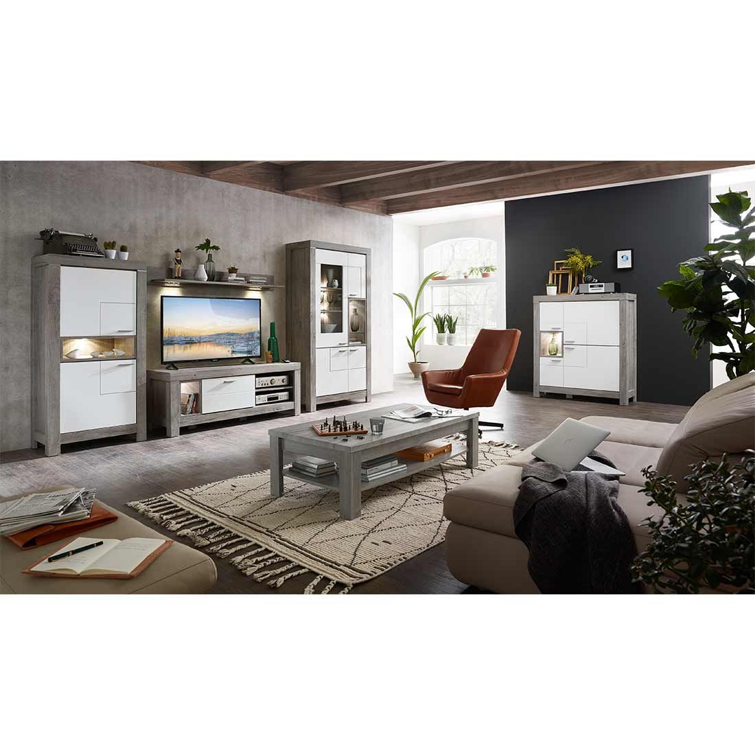 Wohnconcept Granada Lowboard mit Beleuchtung 150x47x59cm