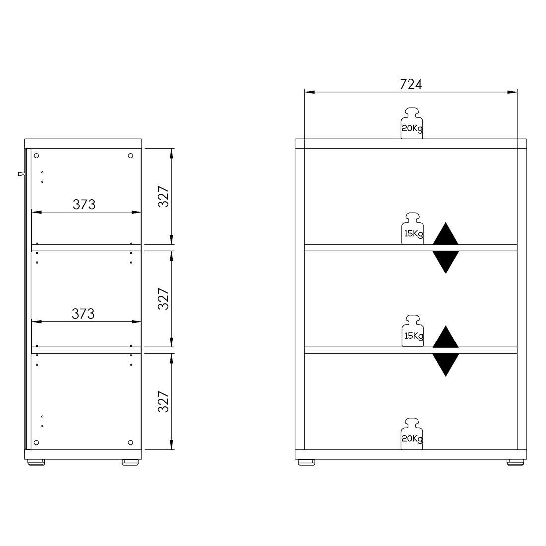 Maja Möbel Set+ Büroschrank 78,9x40x110,7cm