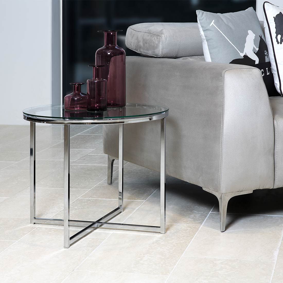 AC Design Cross Beistelltisch Ø55x45cm