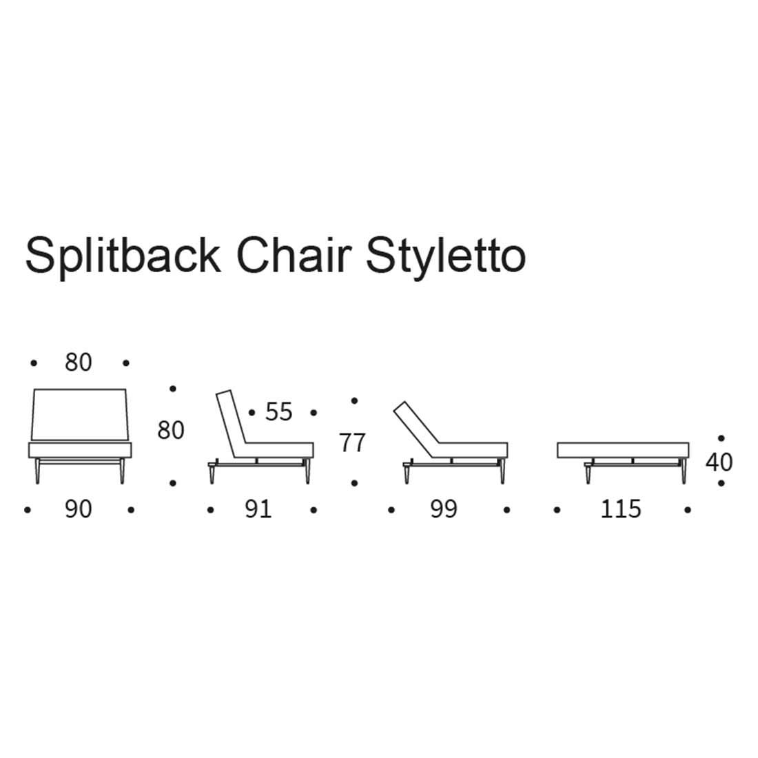 INNOVATION Splitback Styletto Sessel  521