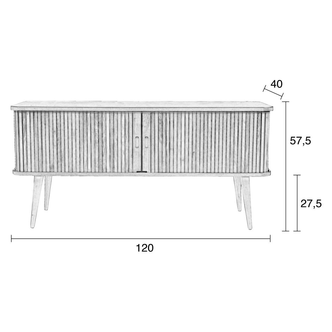 Zuiver Barbier Sideboard 120x40x57,5cm
