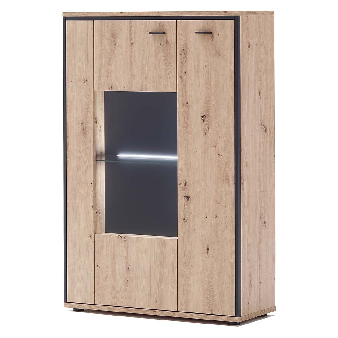MCA Buenos Aires Highboard mit Beleuchtung 93x38x142cm