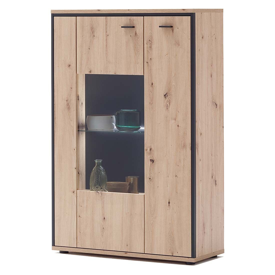 MCA Buenos Aires Highboard mit Beleuchtung 93x38x142cm