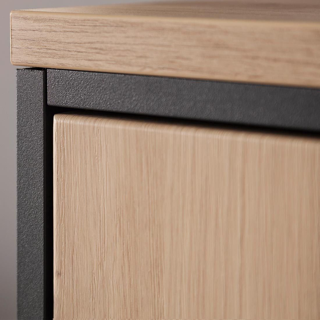 MCA Buenos Aires Highboard mit Beleuchtung 93x38x142cm