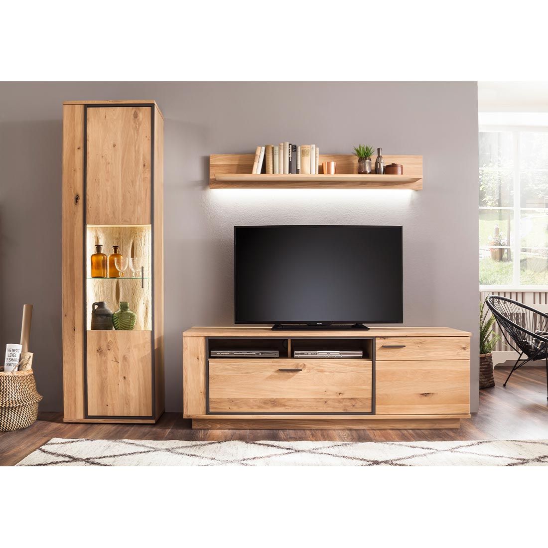 MCA Campinas Vitrine mit Beleuchtung 60x37x209cm