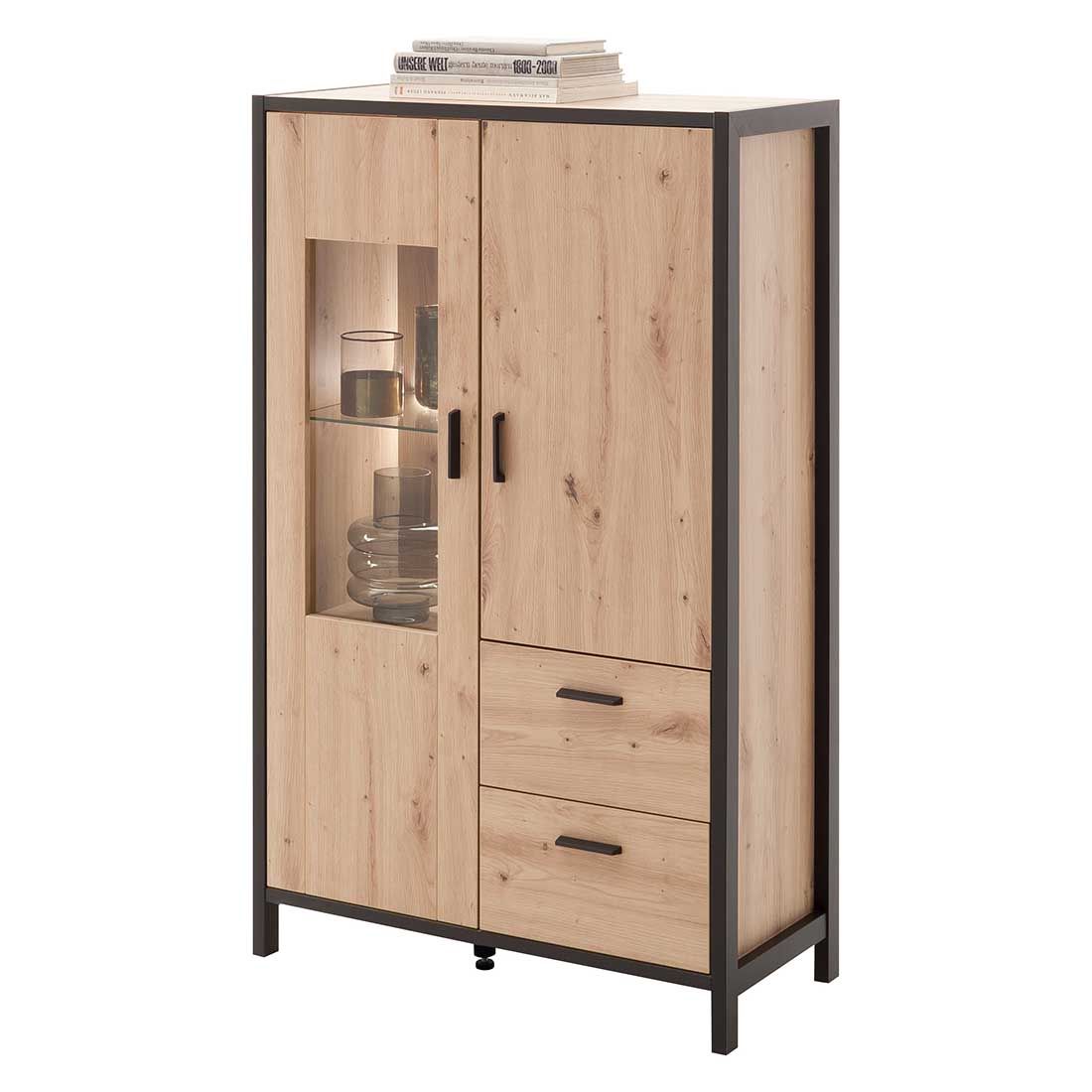 MCA Algarve Highboard mit Beleuchtung 86x40x140cm