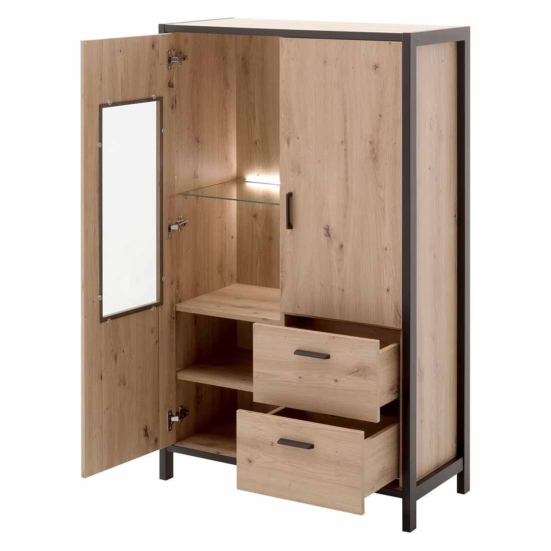 MCA Algarve Highboard mit Beleuchtung 86x40x140cm