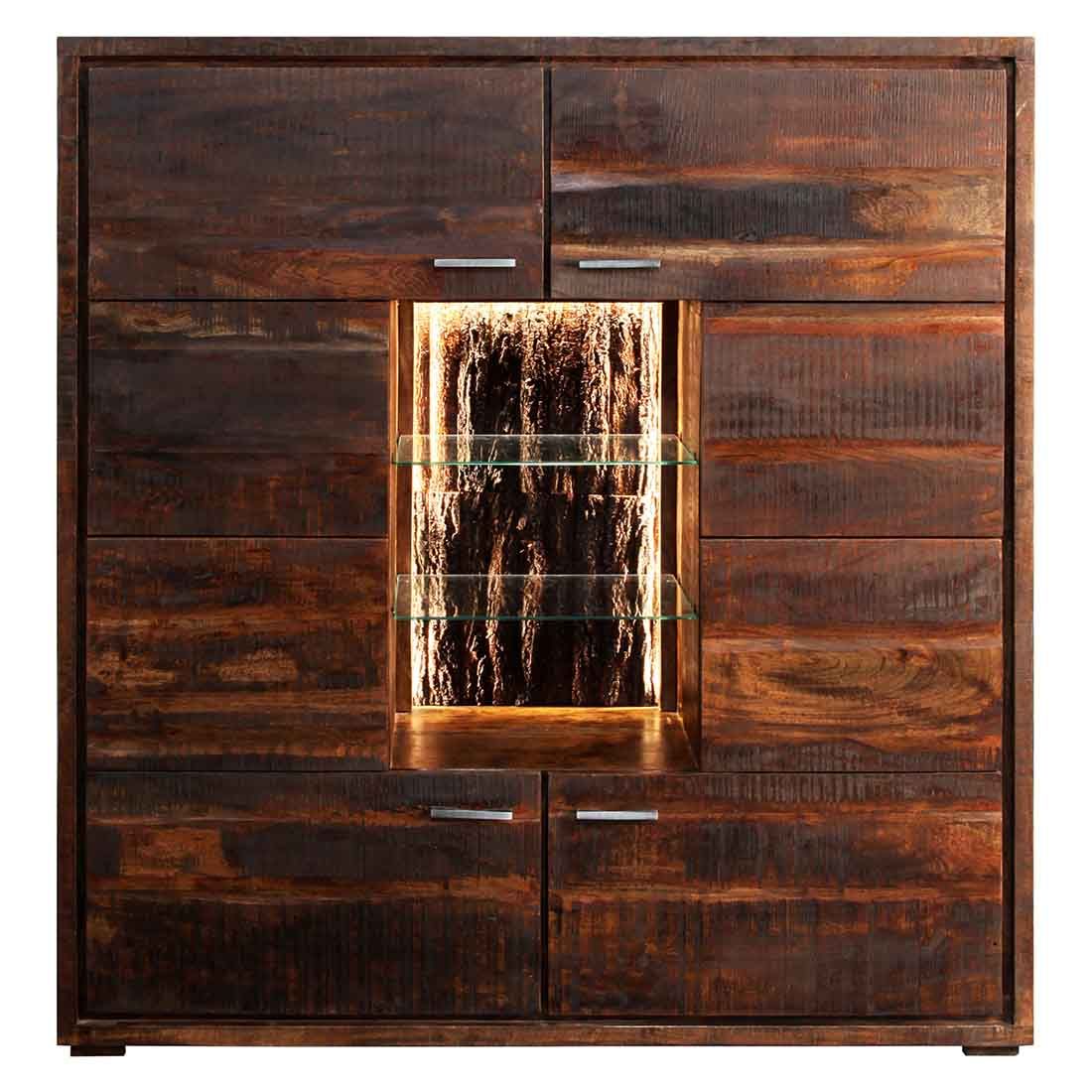 Wolf Möbel Bark Highboard mit Beleuchtung 145x40x153cm