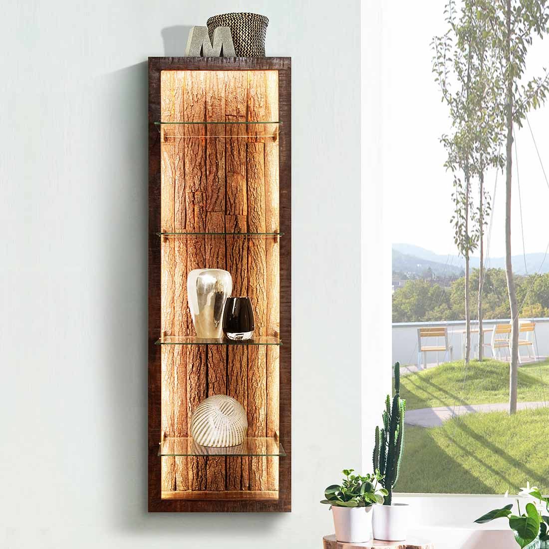 Wolf Möbel Bark Wandregal mit Beleuchtung 45x30x145cm