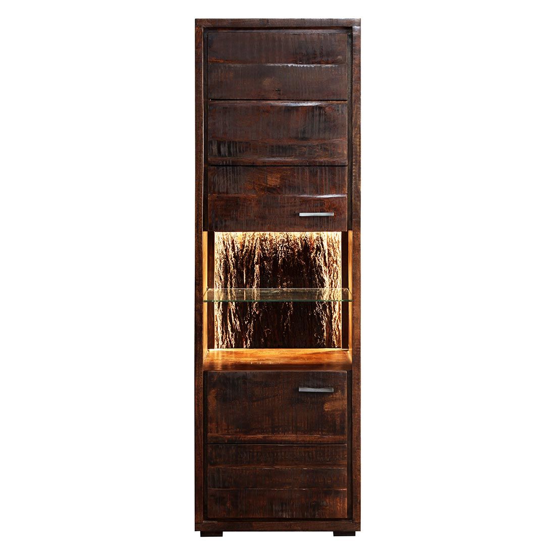 Wolf Möbel Bark Hochschrank mit Beleuchtung 58x40x180cm