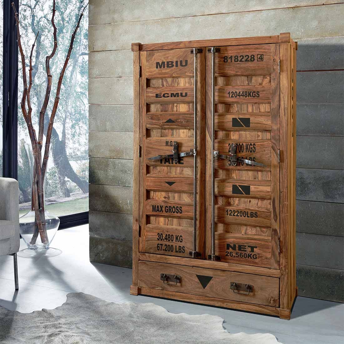 Wolf Möbel Container Highboard 90x45x150cm