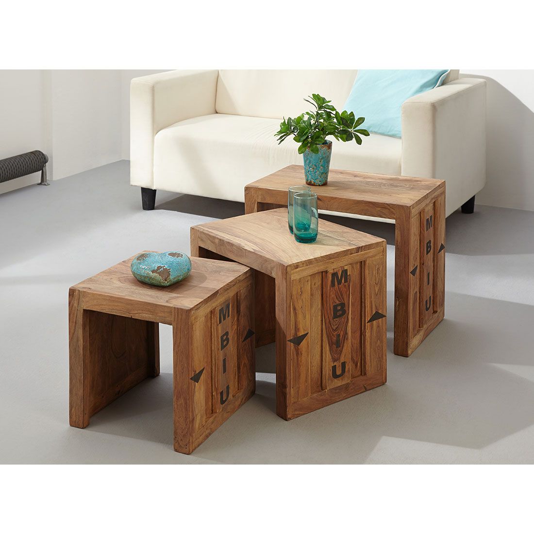 Wolf Möbel Container Couchtisch-Set 3-tlg.