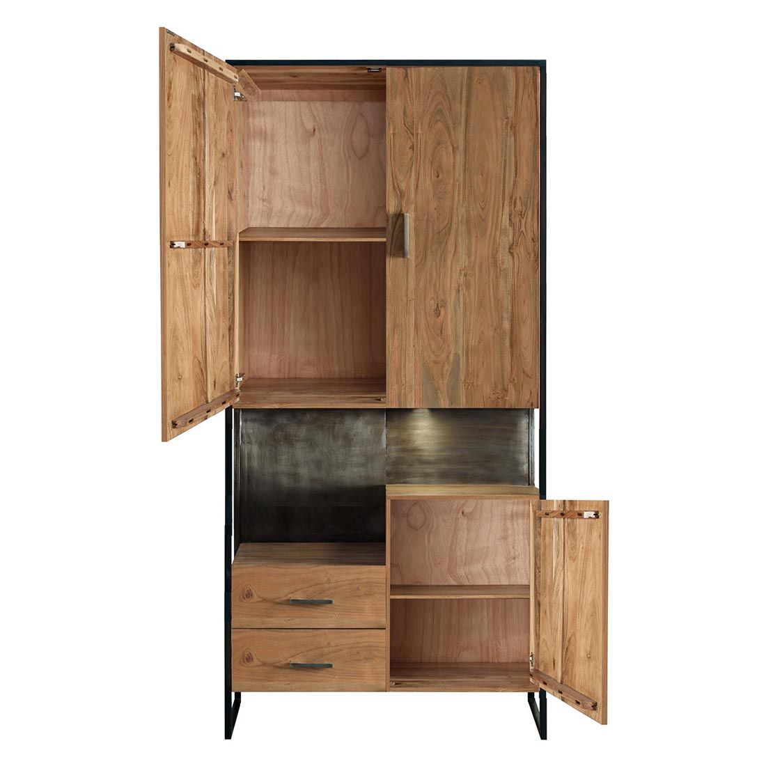 Wolf Möbel Tucson Hochschrank mit Beleuchtung 90x40x195cm