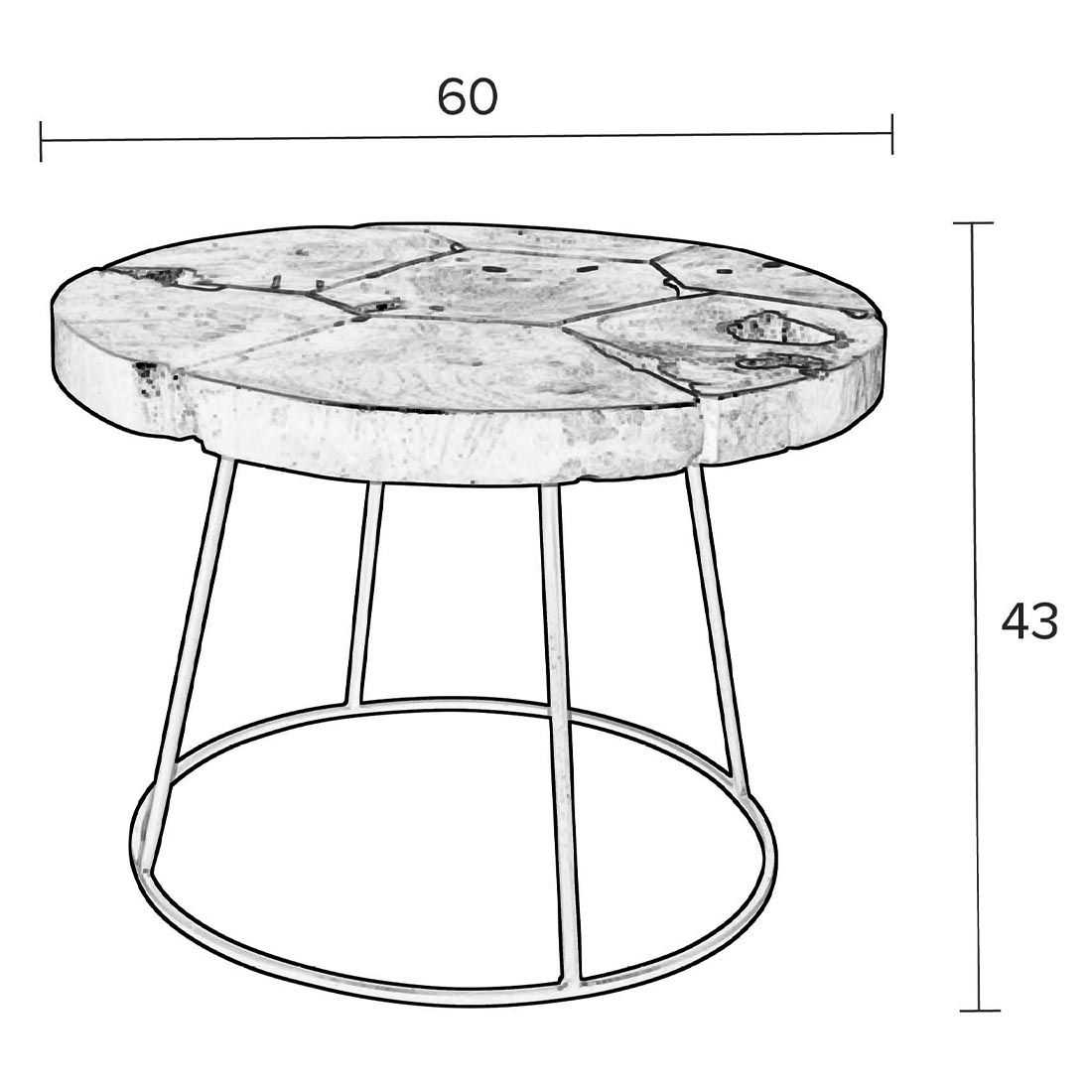 Dutchbone Kraton Beistelltisch Ø60x43cm