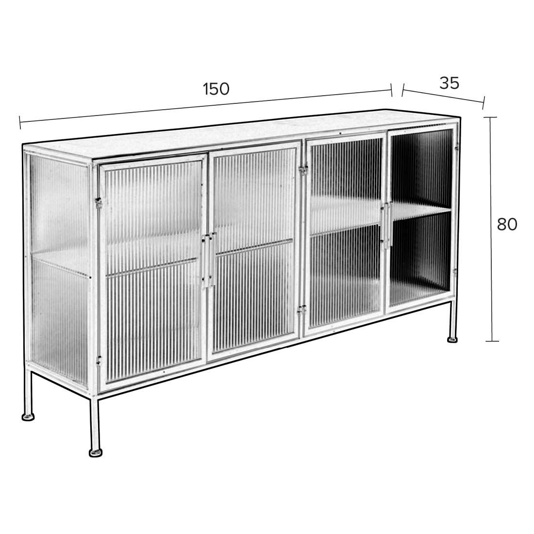 Dutchbone Boli Sideboard 150x35x80cm