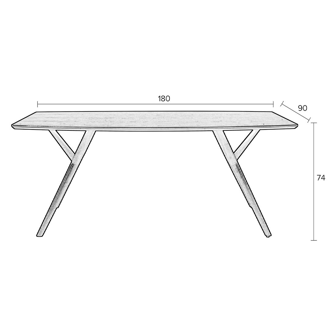 Dutchbone Malaya Esstisch 180x90cm