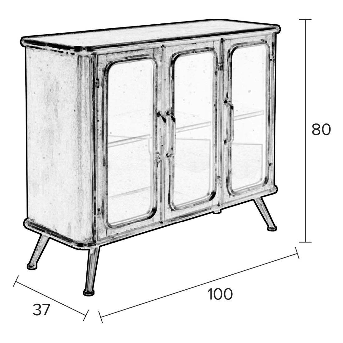 Dutchbone Denza Kommode 100x37x80cm