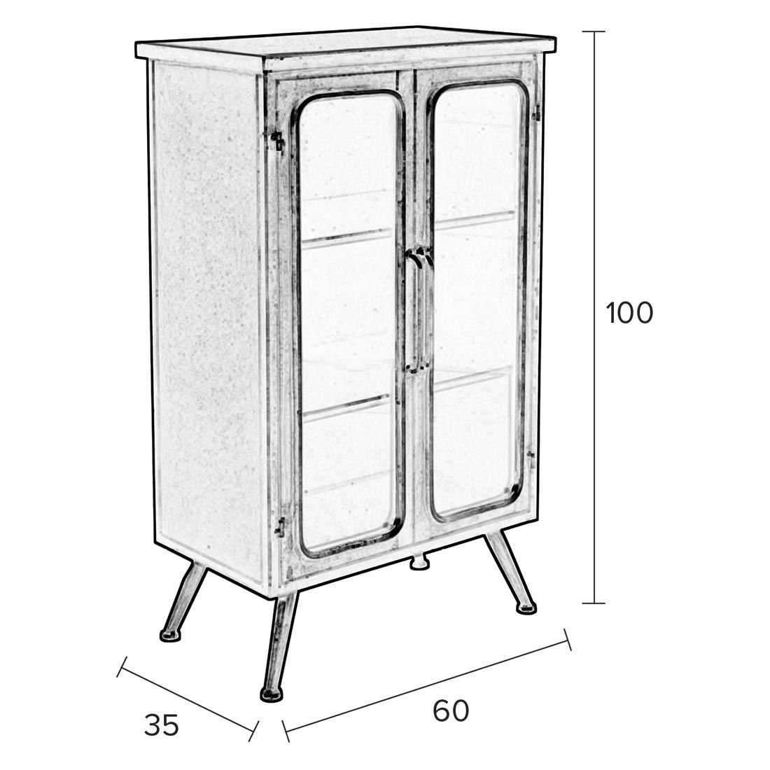 Dutchbone Denza Kommode 60x35x100cm