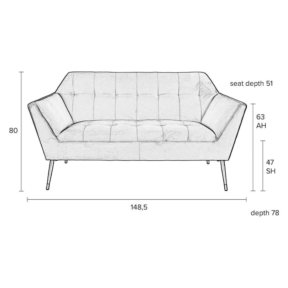 Dutchbone Kate 2-Sitzer-Sofa